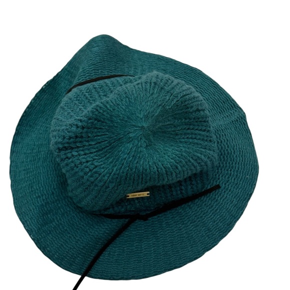 Nine West Teal Knit Hat with Black Band - Picture 3 of 4